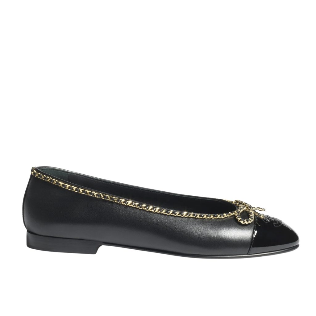 Chanel Ballet Flats Black Leather G46663 B21588 94305 - Image 2