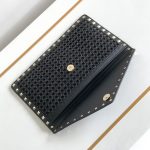 Valentino Garavani Rockstud Raffia Clutch Bag In Black 28Cm - Image 6