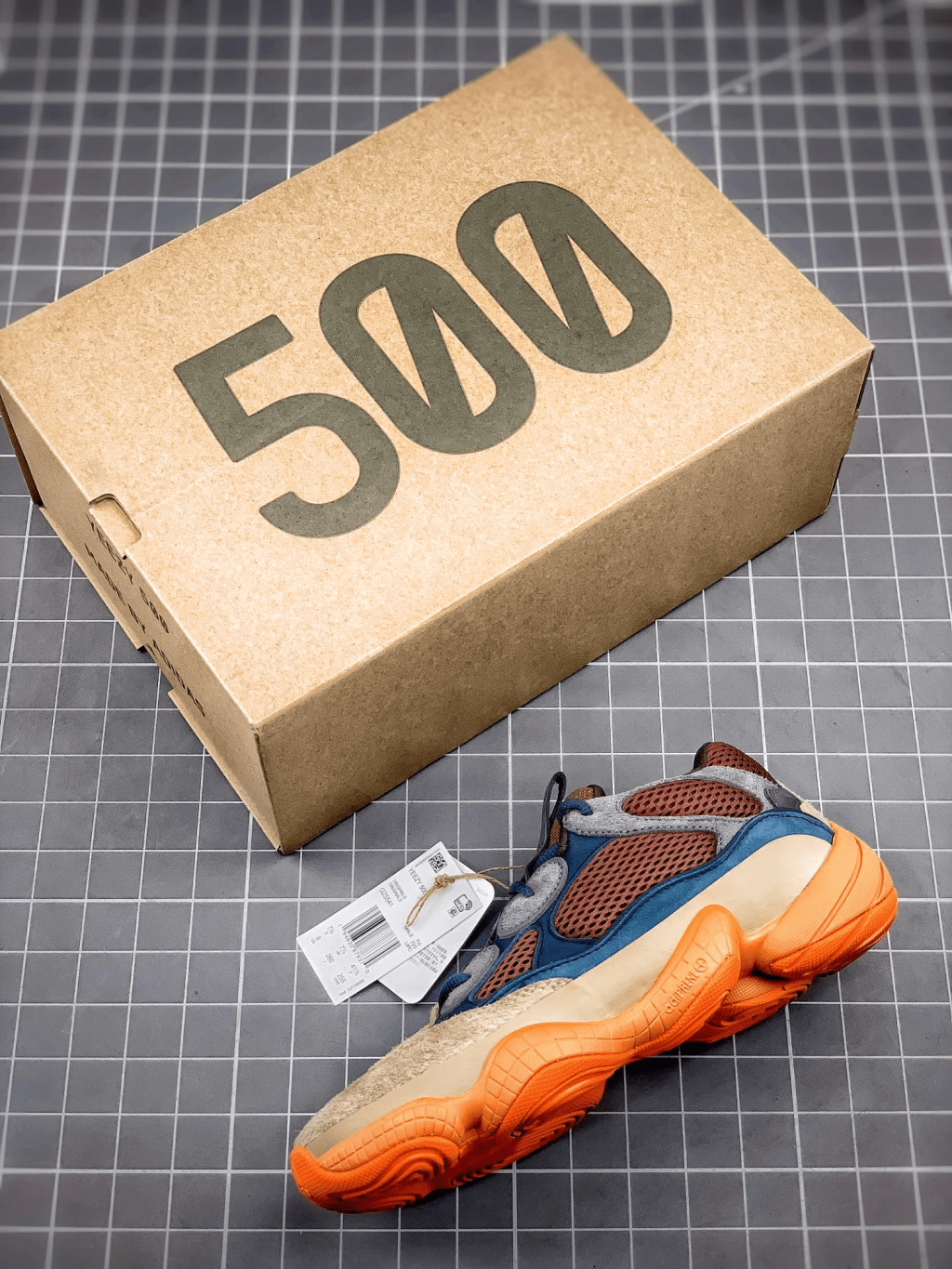 Adidas Yeezy 500 Blue Orange - Image 2