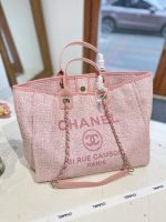 Chanel Deauville Shopping Tote Bag Pink 37Cm - Image 5