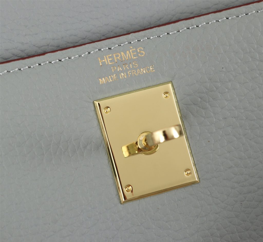 Hermes Kelly Sellier Rouge Epsom Gold Hardware 25Cm - Image 6