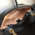 Gucci Marmont Medium Matelassé Shoulder Bag Black 26cm 443496 DTDIT 1000 - Image 9