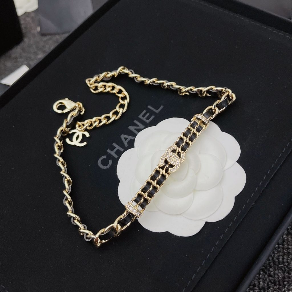Chanel Chain Cc Champagne Choker Necklace Ab6890 B06537 Nf006 - Image 8