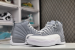 Air Jordan AJ12 Stealth gray and white original - Image 2
