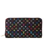 Louis Vuitton X Takashi Murakami Zippy Wallet Black Multicolored 19cm