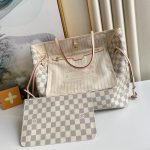 Louis Vuitton Neverfull GM Damier Azur Canvas Tote Bag Beige 39cm N40602 - Image 5