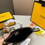 Fendi Mini Roll Ff Jacquard Mini Bag Brown 18Cm - Image 3