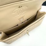 Chanel Classic Medium Double Flap Bag Beige 25cm A01113 Y04059 NZG77 - Image 8