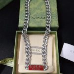 Gucci Trademark Enamel Chain Necklace In 925 Sterling Silver 814978 J8410 8166 - Image 3