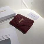 Saint Laurent Cassandre Matelassé Small Envelope Wallet In Grain De Poudre Leather 11Cm - Image 7