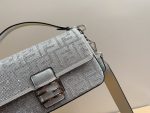 Fendi Baguette Silver Crystal Trim 25Cm - Image 9