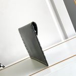 Valentino Garavani Rockstud Raffia Clutch Bag In Black 28Cm - Image 5