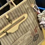Louis Vuitton Neverfull Bandoulière Inside Out MM Beige 31cm M11948 - Image 4