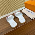 Louis Vuitton X Takashi Murakami Lily Flat Mule White 1Ahm43 - Image 8