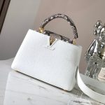 Louis Vuitton Capucines BB White And Python Trim 27cm - Image 3