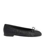 Chanel Ballet Flats Embroidered Fabric And Grosgrain Black G02819 B21026 94305