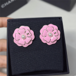 Chanel Camellia Earrings Pink Abg218 B21624 U3368 - Image 3