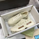 Gucci Women Rhyton Gucci Logo Leather Sneaker Beige 538892 Drw00 9522 - Image 6