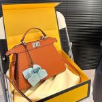 Fendi Peekaboo Iseeu Petite Selleria Bag Brown 27Cm 8Bn335Arbbf0Emr - Image 3