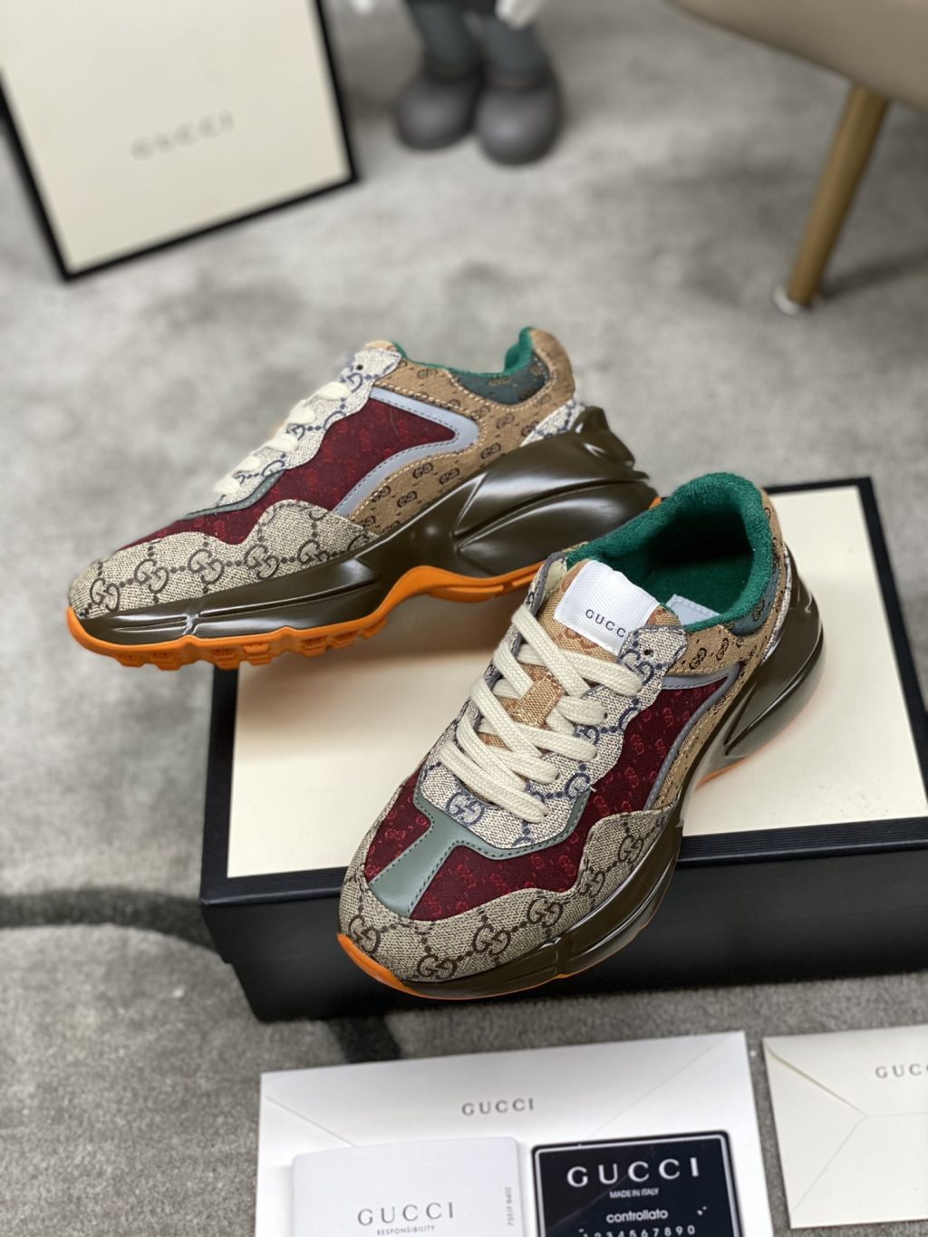 Gucci Women'S Gg Rhyton Sneaker ‎619891 99Wg0 6060 - Image 8