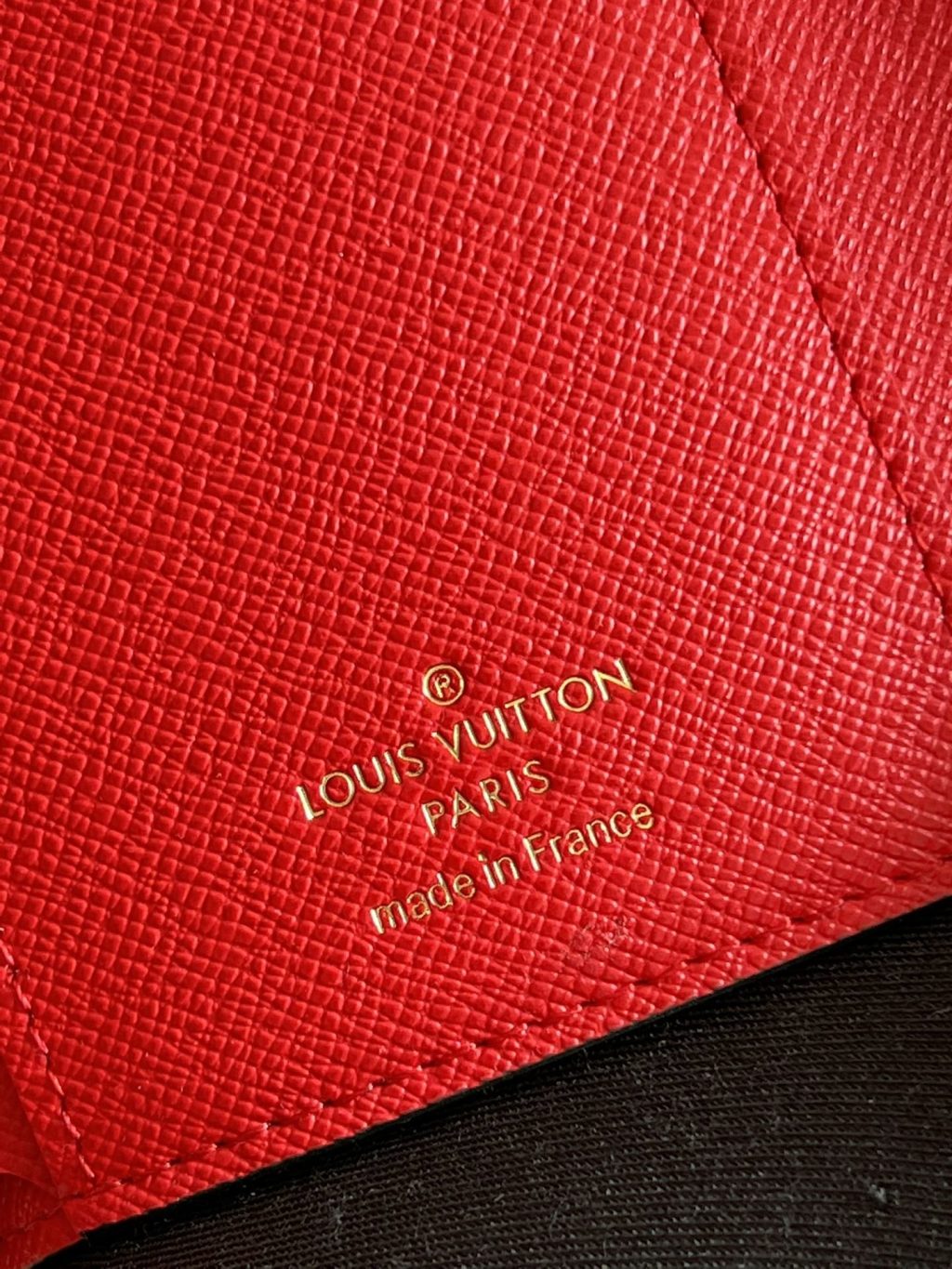Louis Vuitton Victorine Wallet Damier Canvas Red 12Cm N41659 - Image 9