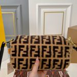 Fendi Baguette Sheepskin Bag Brown 26Cm - Image 10
