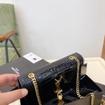 Saint Laurent Kate Medium With Tassel In Shiny Crocodile Embossed Leather Black 22Cm 354119Aaay14083 - Image 8