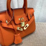 Hermes Birkin Mini Gold Hardware Epsom Orange 20Cm - Image 4