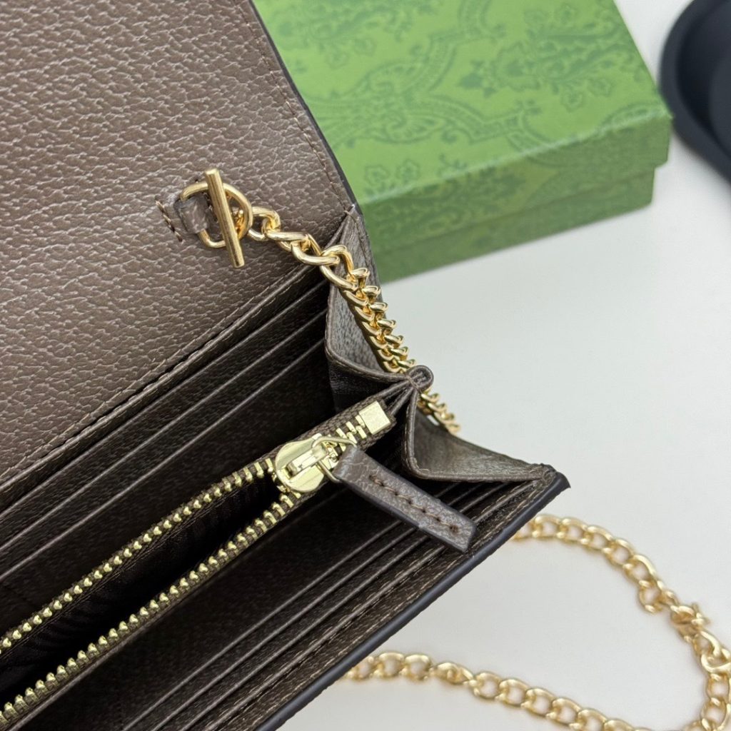 Gucci Ophidia Chain Wallet Beige Gg Supreme Canvas 19Cm 772309K9Gsg8367 - Image 10