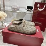 Gucci Women Mule With Horsebit Camel And Dark Brown Gg Canvas 837130 Fab10 2543 - Image 6