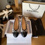 Chanel Ballerina Flats Tweed And Patents White Black - Image 2