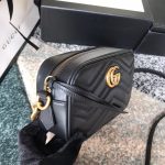 Gucci Marmont Small Matelasse Shoulder Bag Black 24cm 447632 DTD1T 1000 - Image 4