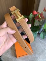 Hermes Mini H Belt Bucket And Reversible Leather Strap Black Brown 24Mm H079645Cc06 - Image 3