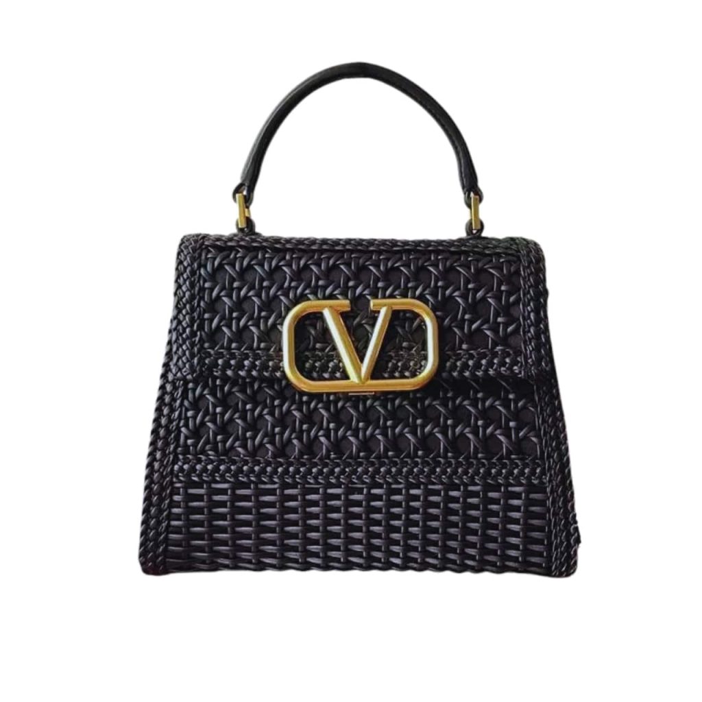 Valentino Vlogo Top Handle Bag Black 22cm - Image 2