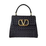 Valentino Vlogo Top Handle Bag Black 22cm