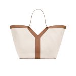 Saint Laurent Y Tote In Canvas And Leather Bag Beige 37cm 817602fac7t9856