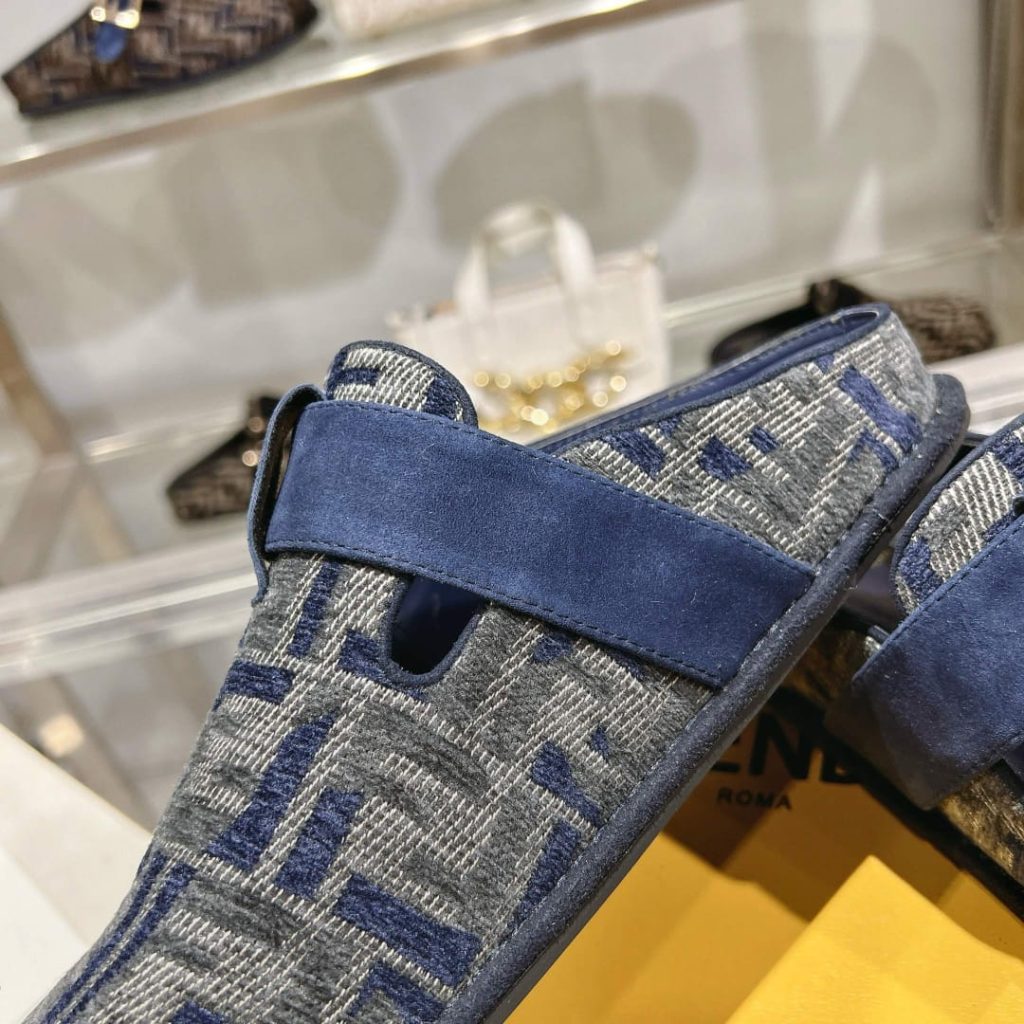 Fendi Feel Ff Mules Denim Blue 8r8448akzpf1pz7 - Image 8