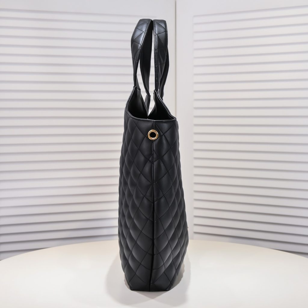 Saint Laurent Icare Maxi Quilted Shoulder Bag Black 50cm 698651AAANG1000 - Image 9