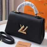 Louis Vuitton Twist PM Grained Leather Top Handle Bag Black 25Cm M57093 - Image 3