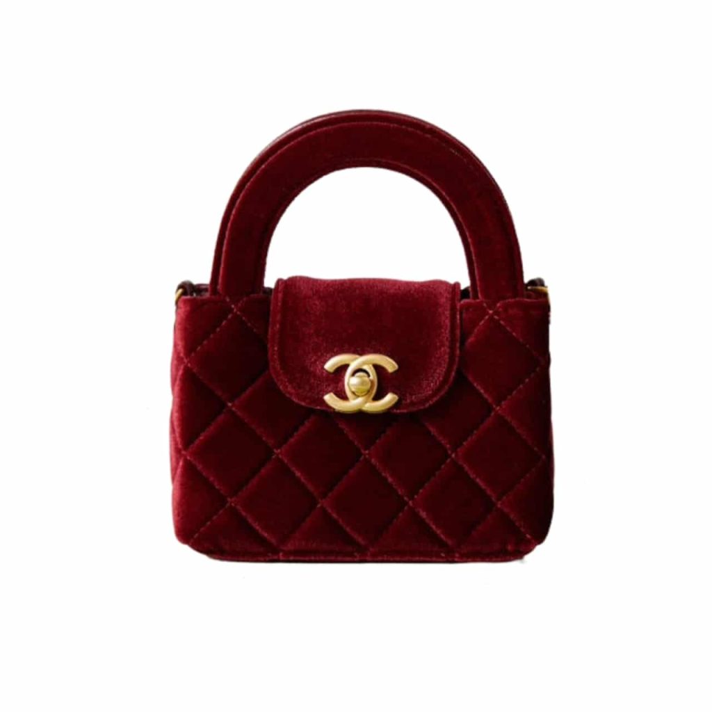 Chanel Velvet Nano Kelly Re Edition Red 13Cm - Image 2