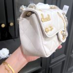 Chanel 22C Quilted Lucky Charm White 20Cm - Image 7