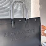 Saint Laurent Rive Gauche Large Tote Bag In Glazed Leather Black 48Cm 587273Aacp21000 - Image 6