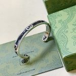 Gucci Cuff Bracelet Interlocking Gg Sterling Silver Black Enamel - Image 6