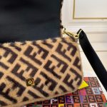 Fendi Baguette Sheepskin Bag Brown 26Cm - Image 6
