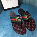 Gucci Gg Thong Web Sandal Black 612138 H9020 8476 - Image 3