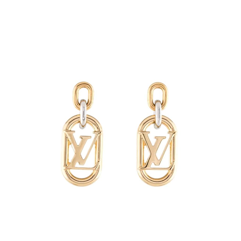 Louis Vuitton Everyday Chain Lv Earrings Gold And Silver - Image 2