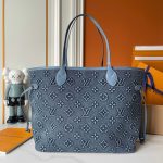 Louis Vuitton Neverfull MM Bag Monogram Denim Blue 32Cm - Image 10