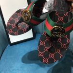 Gucci Gg Thong Web Sandal Black 612138 H9020 8476 - Image 5