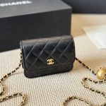 Chanel Clutch With Chain Pearl Crush Gold Black 15Cm Ap1628 B02916 94305 - Image 4