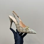 Gucci Women's Horsebit Pump Gg Canvas Beige And Dark Brown 812176 Fad21 2549 - Image 8